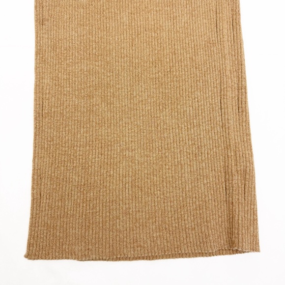 All Saints Lexi Ribbed Halter Midi Dress Praline Metallic Gold - Picture 9 of 15